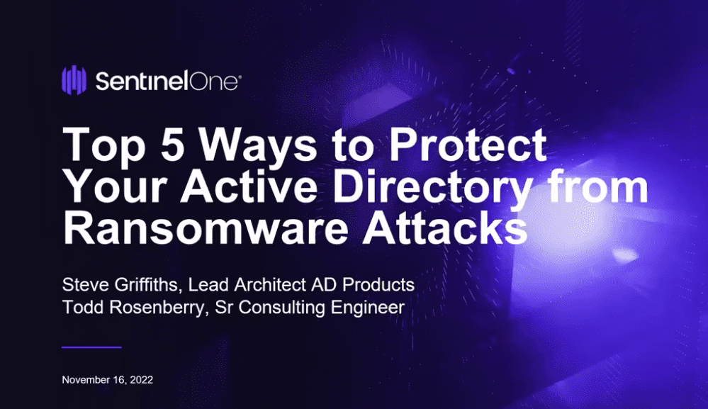 Top 5 Ways To Protect Your Active Directory From Ransomware Attacks Top 5 Ways To Protect Your Active Directory From Ransomware Attacks